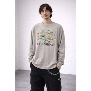 Radiohead Hail The Thief Gray Long Sleeve T Shirt Tee Top Shirt  Mens Size XL
